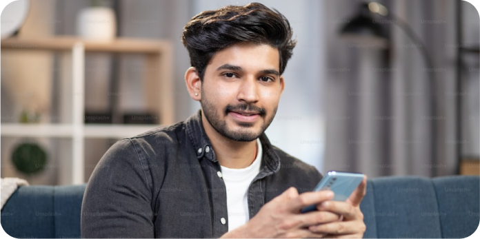 Creator on a phone