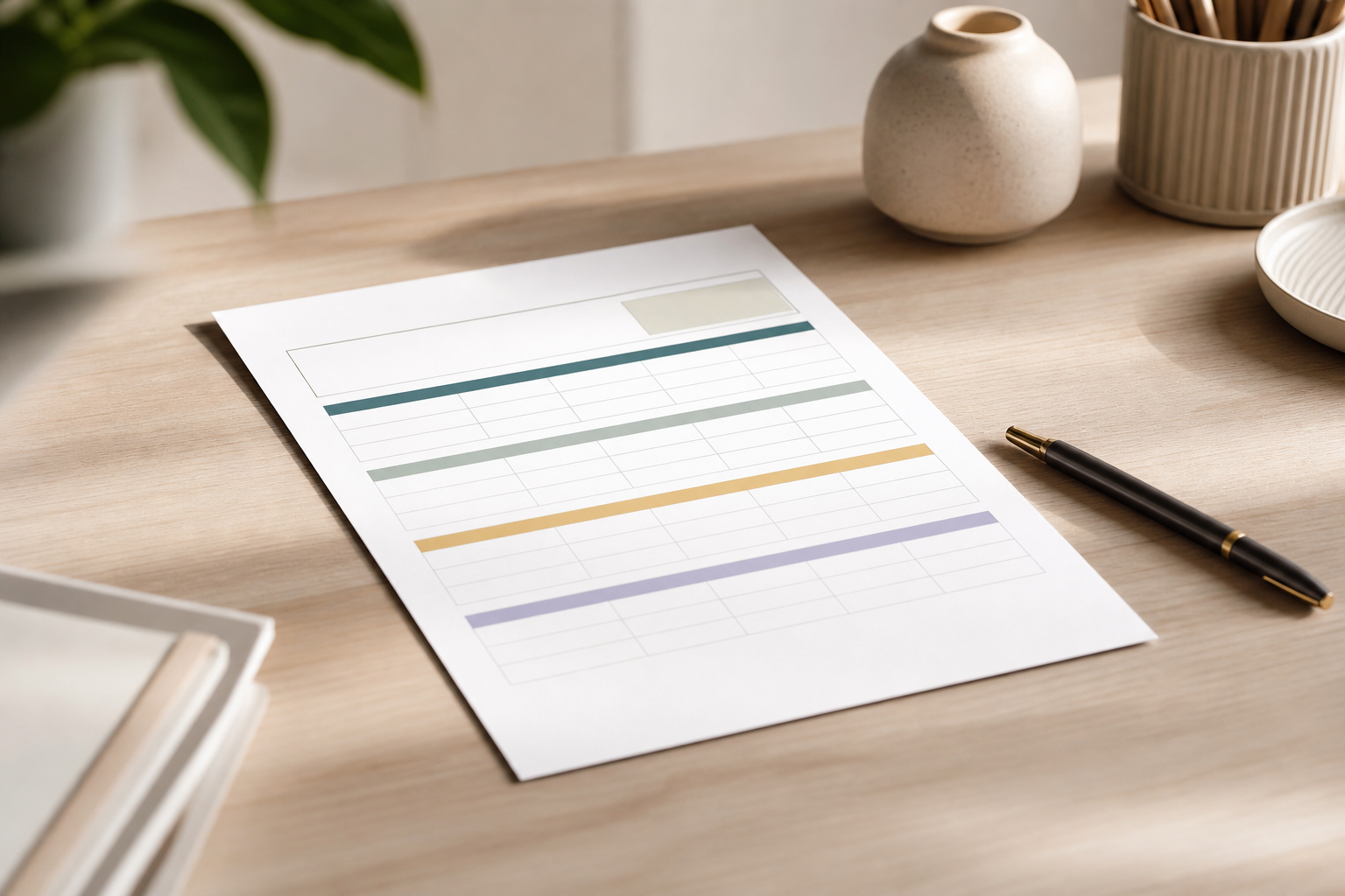 KPI planning worksheet example