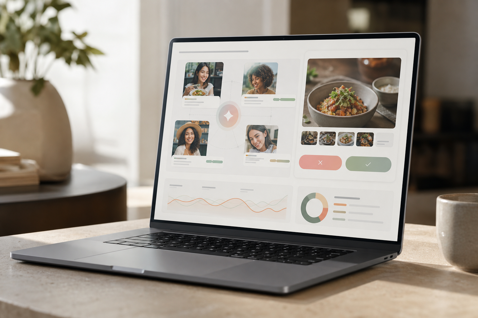 Infliuence restaurant analytics dashboard with ROI, reservations, and post approvals