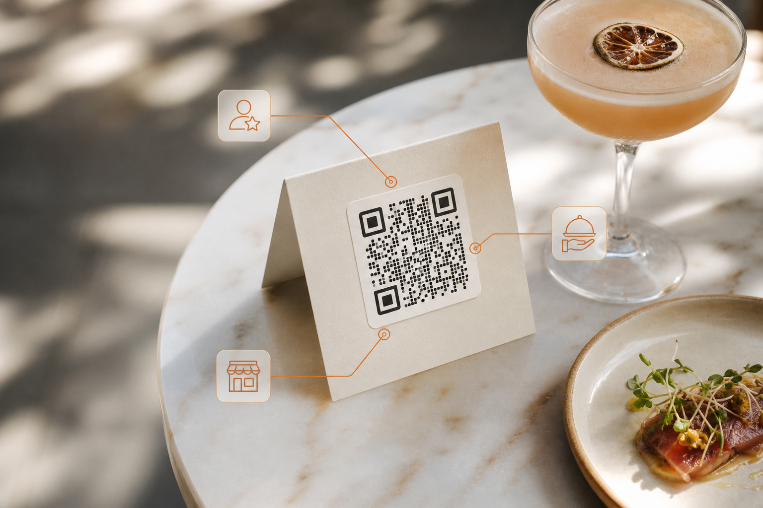 restaurant attribution example with QR codes on menus and unique UTM links in creator bios